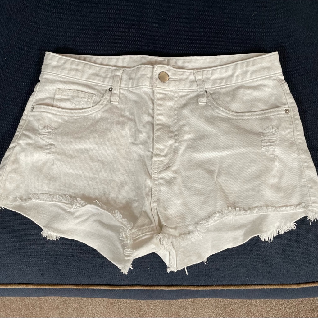 H&M White Jean Shorts
